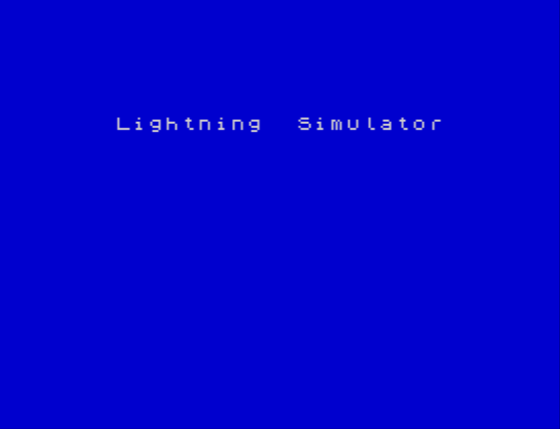 Lightning Simulator